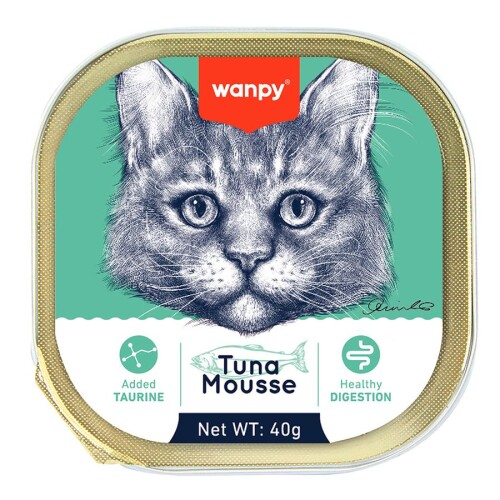 Wanpy Alutray Ton Balıklı Pate Yetişkin Kedi Konservesi 6x40gr - 1