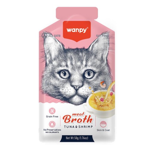 Wanpy Karides Ton Balıklı Kedi Çorbası 50 Gr 6 Al 5 Öde - 1