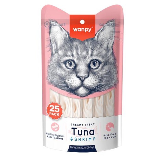 Wanpy Ton&Karides Krema Kedi Ödülü 14 Gr X 25 Adet - 1