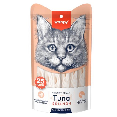 Wanpy Ton&Somon Krema Kedi Ödülü 14 Gr X 25 Adet - 1