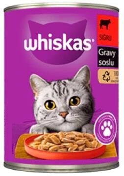 Whiskas Sığır Etli Yetişkin Kedi Konservesi 400 Gr - 1