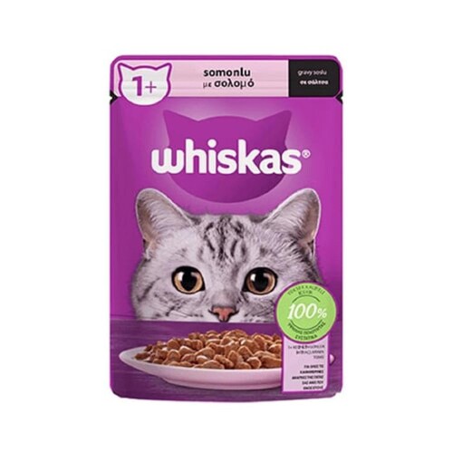 Whiskas Somon Balıklı Yetişkin Konserve Kedi Maması 85 gr X 28 Adet - 1